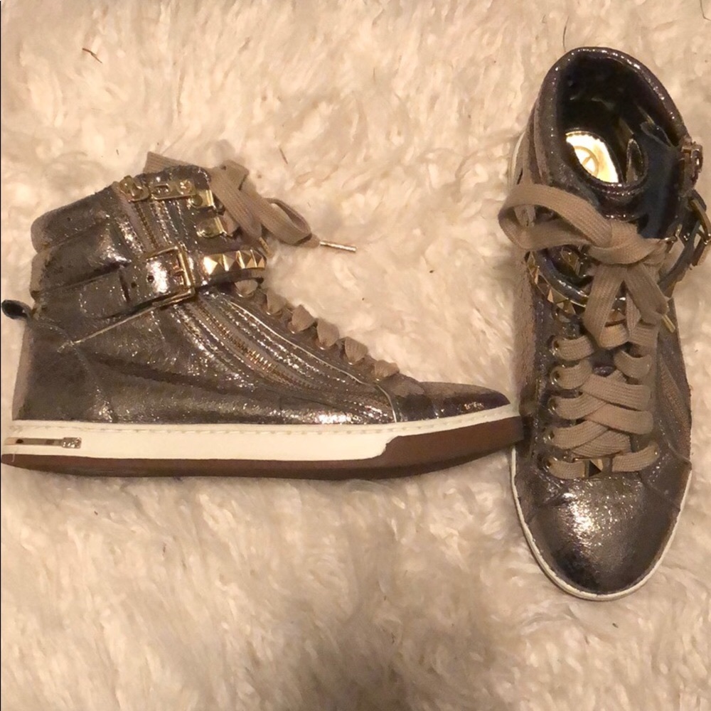 Michael Kors Gold High Top Sneakers